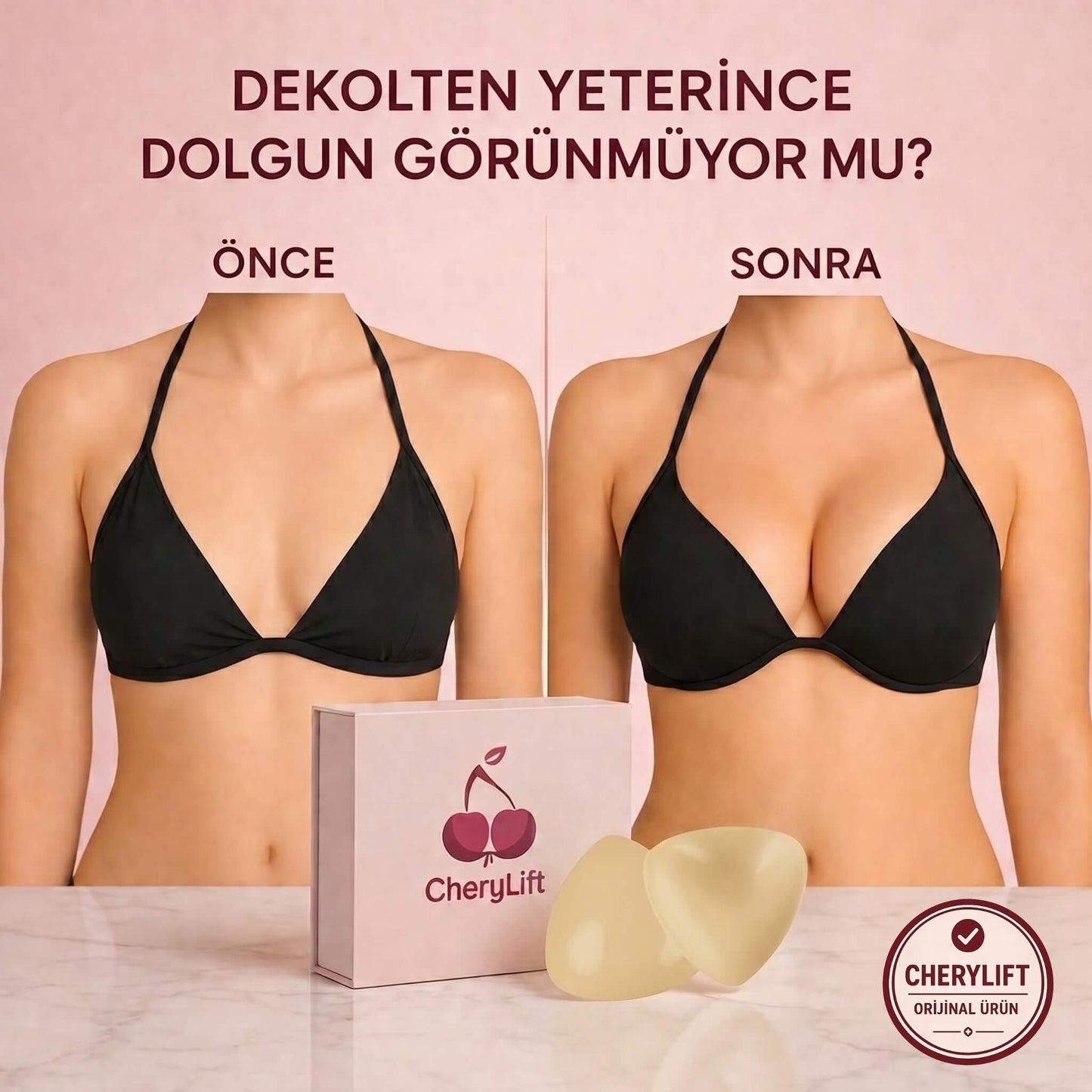 CheryLift Çift Taraflı Yapışkanlı Push-Up Ped
