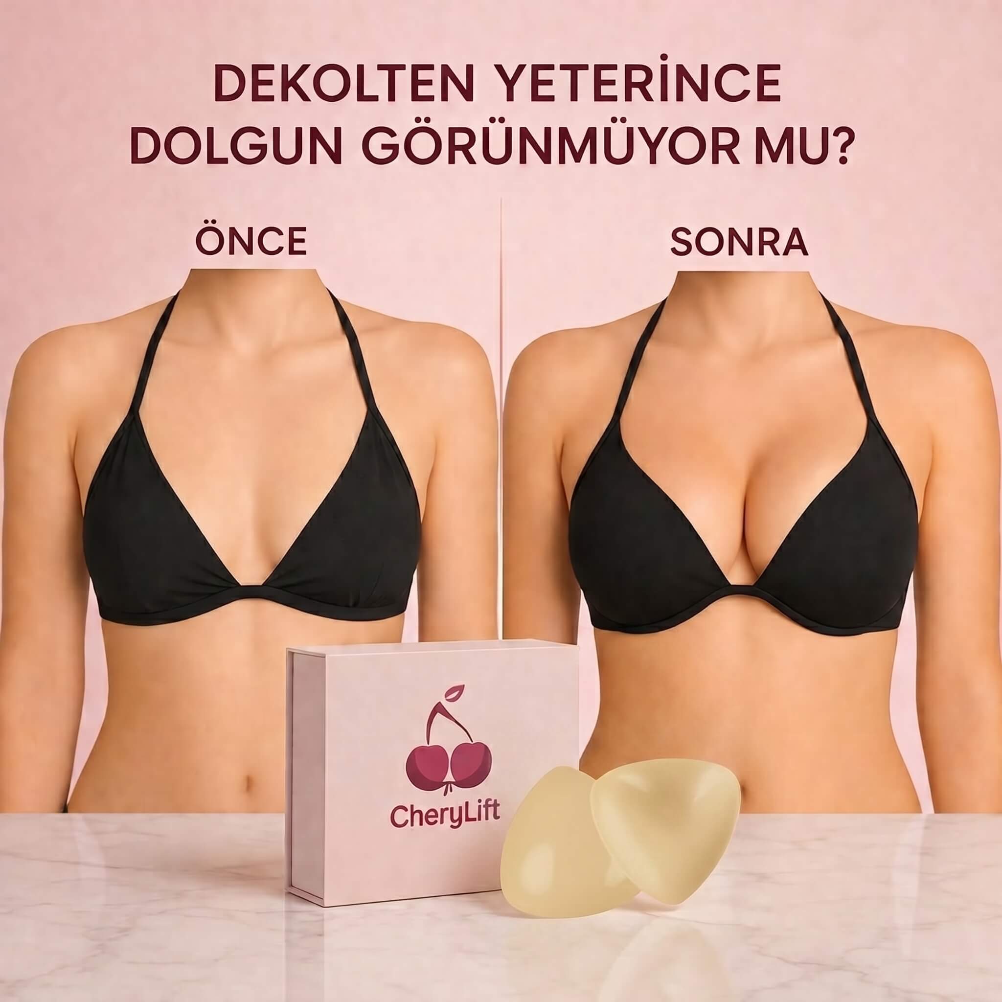 CheryLift | Yapışkanlı Push-Up Ped | +2 Beden Görünüm