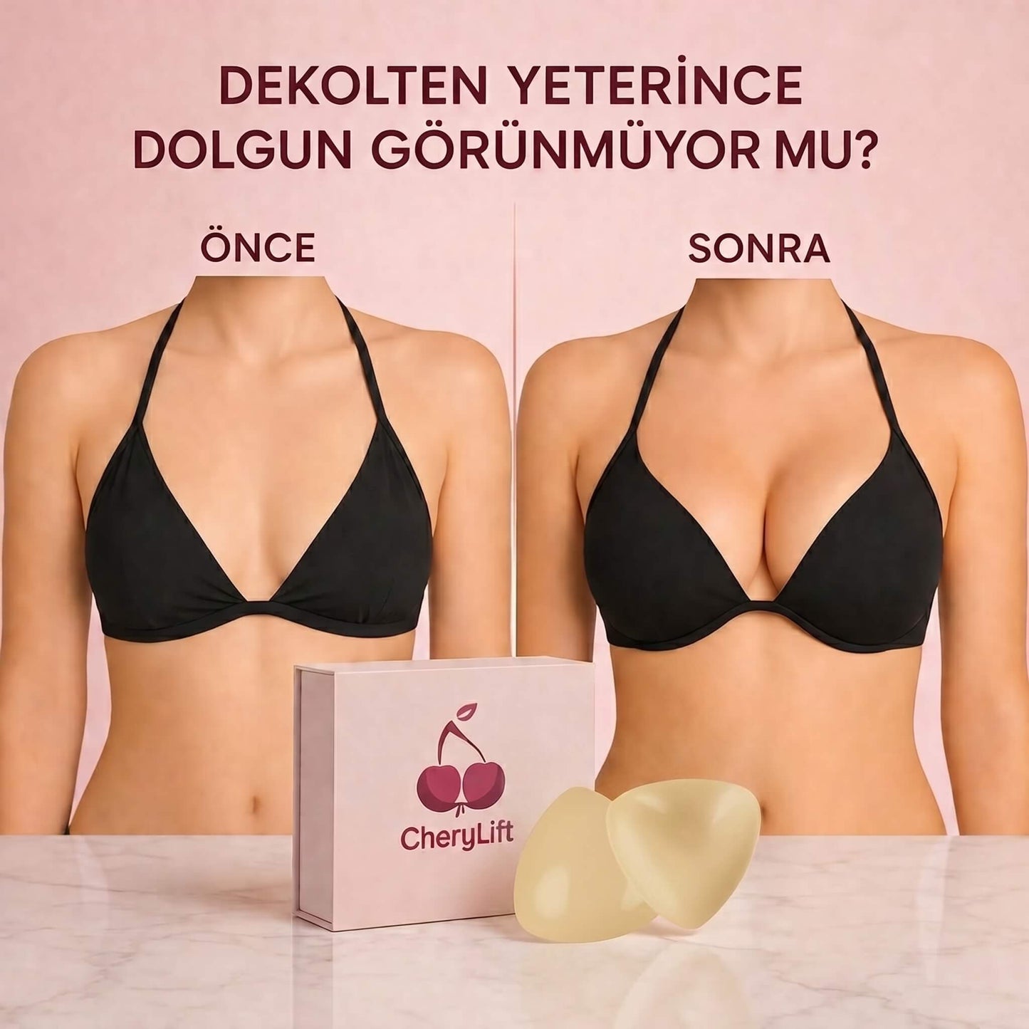 CheryLift Çift Taraflı Yapışkanlı Push-Up Ped